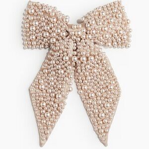 NWT H&M FAUX PEARL BOW HAIR CLIP
